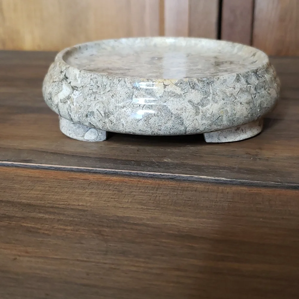 Pier 1 Natural Stone Candle Stand Holder